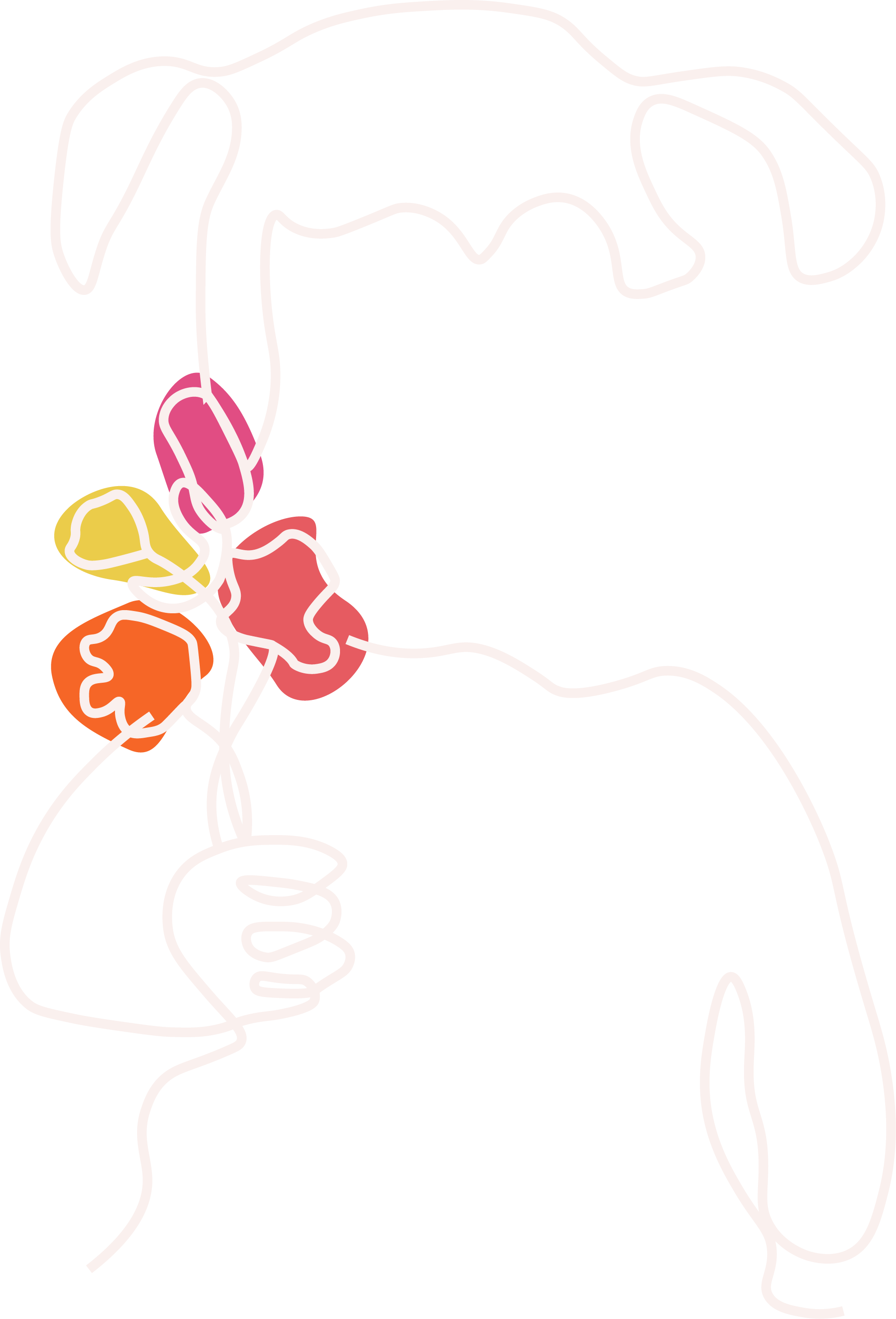 Ilustracija djevojčice koja drži cvijeće